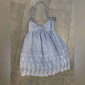 Altar'd State Blue and White Gingham Dress